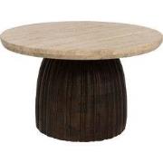 Salontafel Rond - Bruin - Travertin - 60cm - Salontafel Juan