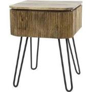 Nachtkastje Mangohout Zandkleur - 1 Lade - Kast Wave