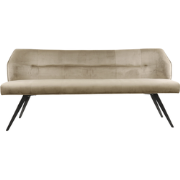 Eetkamerbank Velvet Champagne - Zithoogte 49cm - Zitdiepte 43cm