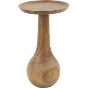 Bijzettafel Rond - Naturel Acaciahout - Massieve Voet