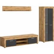 Jam woonkamercombinatie grijs melamine Wotan eiken NB