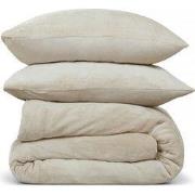 PHLOX Dekbedovertrek Flanel Fleece - Eenpersoons 140x220 cm + 1 Kussen...