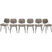 Set van 6 fluwelen stoelen Olympia