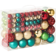 VANERN - Set van 100 kerstballen - Meerkleurig - Synthetisch