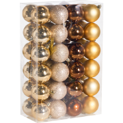 KOLIMA - Set van 48 kerstballen - Goud - Synthetisch materiaal