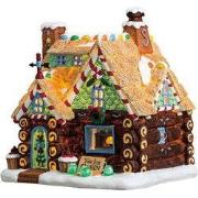 Yule log cabin b/o 4.5v