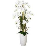 Kopu® Kunstplant Orchidee 160 cm Wit in Hoge Bloempot - Phalaenopsis