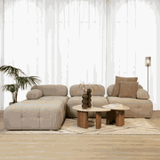 Modulaire bank 3-zits met hocker Doblo beige