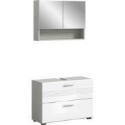 Badkamercombinatie grijs-wit 2-delig