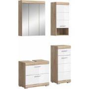 Badkamercombinatie Sonoma Eik En Wit Hoogglans