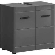 Wastafelonderkast Soft grijs hoogglans softclose melamine modern