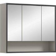 Furnilux Spiegelkast Bad 3 Spiegels Heldergrijs, Crèmekleurig