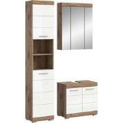 Badkamercombinatie Wit Hoogglans Diepgetrokken En Nox Eik Imitatie