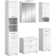 Badkamercombinatie In Wit Imitatie En Wit Hoogglans Diepgetrokken