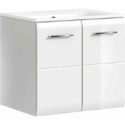 Wastafelset Ice in Wit / Wit Hoogglans