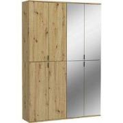 ProjektX kledingkast 4+4 deuren 8 deuren eiken decor, spiegel