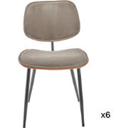 Set van 6 fluwelen stoelen Olympia