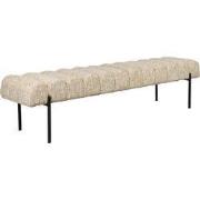 Bankje Beige Stof - 180x41,5x45cm - Jethro