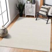 Tapijtenloods Uni Effen Laagpolig Vloerkleed Modern Creme- 200x200 CM ...