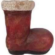 Clayre & Eef Kerstdecoratie Beeld Laars 28x18x30 cm Rood Keramiek