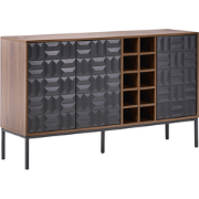 CARAQUET - Wijnkast - Donkerbruin - MDF