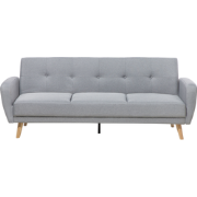 FLORLI  - Slaapbank 3-zits - Lichtgrijs - Polyester