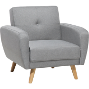 FLORLI - Fauteuil - Lichtgrijs - Polyester
