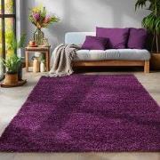 Tapijtenloods Basic Shaggy vloerkleed Paars Hoogpolig- 120x170 CM