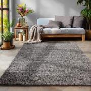 Tapijtenloods Basic Shaggy vloerkleed Grijs Hoogpolig- 60x110 CM