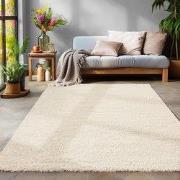 Tapijtenloods Basic Shaggy vloerkleed Creme Hoogpolig- 120x170 CM