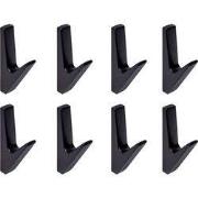 QUVIO Wandkapstok -  Metaal - Zwart - Set van 8