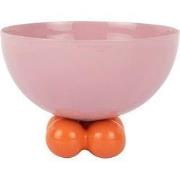 Present Time - Schaal Double Funky Small - Soft pink & bright orange