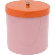 Present Time - Storage Jar Double Funky Retro - Soft pink & bright ora...