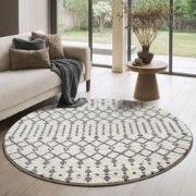 Rond Boho Nomade | Laagpolig Vloerkleed | Modern Tapijt | Woonkamer, S...
