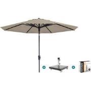 Madison Paros 2 Luxe stokparasol 3 m. rond - Ecru met Granada voet en ...