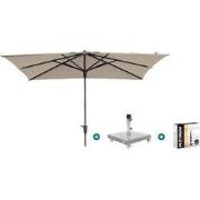 Madison Syros Luxe stokparasol 280x280 cm. - Ecru met Sevilla voet en ...