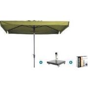 Madison Delos Luxe stokparasol 200x300 cm. - Sage green met Granada vo...