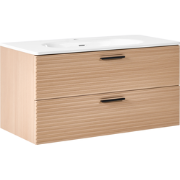 ARAPA - Wandgemonteerd meubel met wasbak - Lichtbruin - MDF