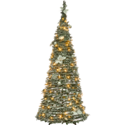 FIRVANA - Besneeuwde kunstkerstboom - Wit - Synthetisch materiaal