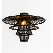 Fine Asianliving Bamboe Hanglamp Zwart Handgemaakt - Mason D60xH40cm