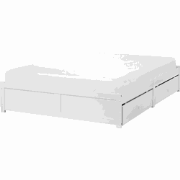 BRUX - Bed met opbergruimte - Wit - 180 x 200 cm - Hout