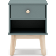 Nachtkastje met 1 lade en 1 open niche L40 cm - SIMON