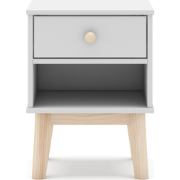 Nachtkastje met 1 lade en 1 open niche L40 cm - SIMON