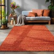 Tapijtenloods Basic Shaggy vloerkleed Terra / Oranje Hoogpolig- 200x29...