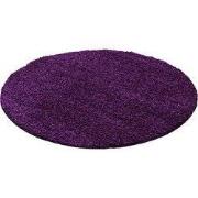 Tapijtenloods Basic Rond Shaggy vloerkleed Paars Hoogpolig- 160 CM RON...