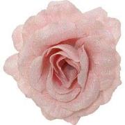 Roos polyester d12h7 cm poederroze