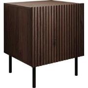 Meubella - Nachtkastje Tartagal - Donkerbruin eiken - 45 cm - Set van ...