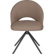 Eetkamerstoel Taupe - Metaal Zwart - Mick