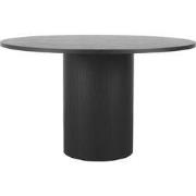 LABEL51 Eetkamertafel Oliva - Zwart - Eiken - 130 cm - Rond
