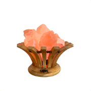 Dimbare Himalaya zoutlamp Fira - schaal